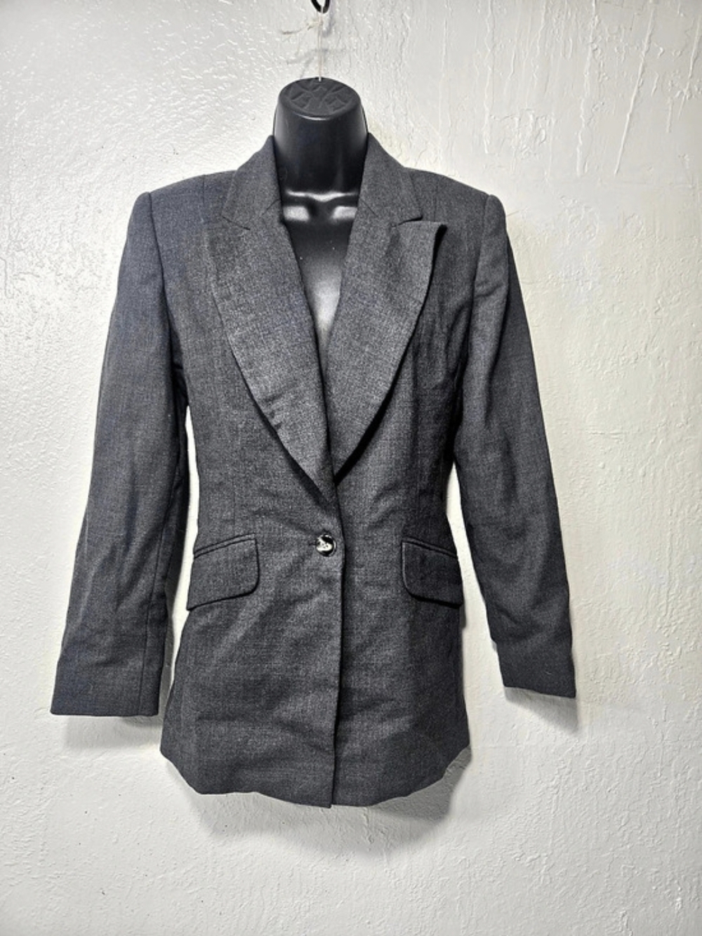 Hugo Buscati Gray Wool Blazer Size 4